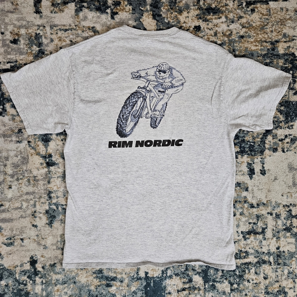 Rim Nordic Bike Park MTB T Shirt Men’s M Gray Graphic Mountain Biking